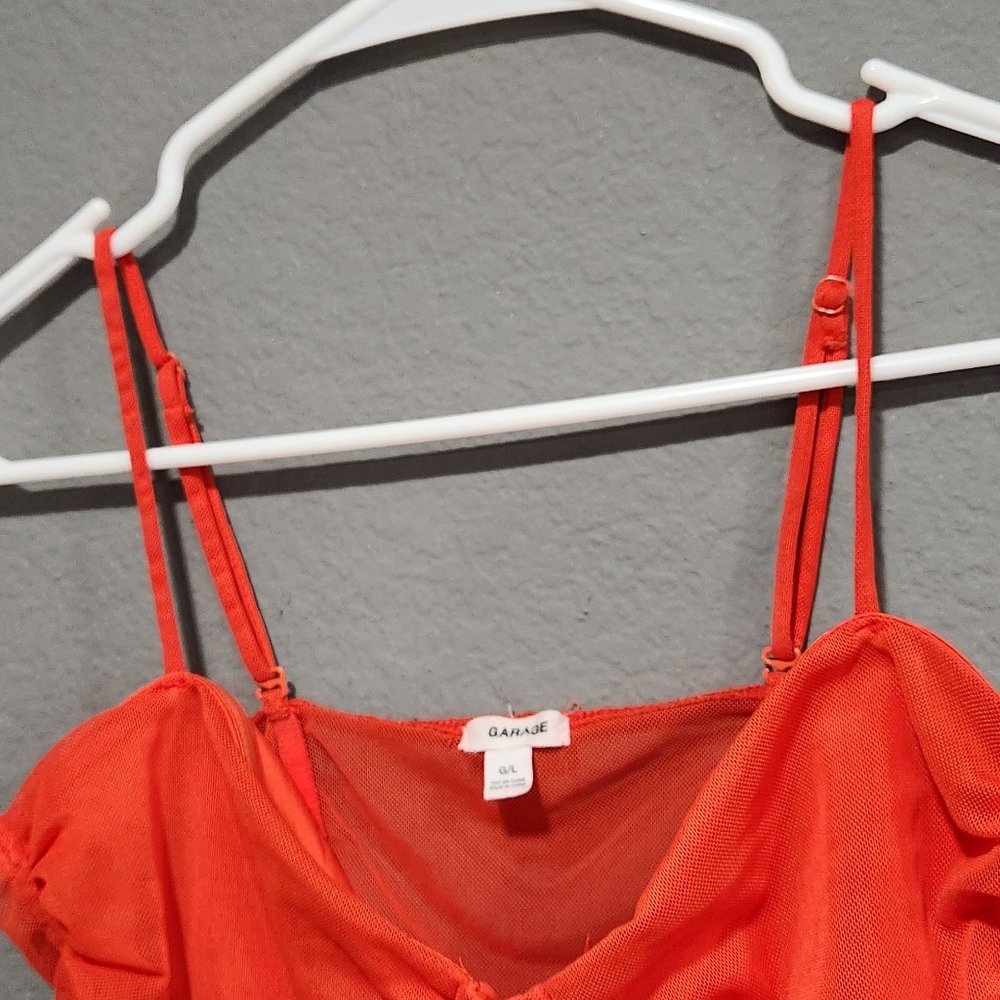 Orange crop top Size Large - Picture 10 of 11